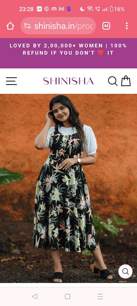 Blissful Floral Hawaiian Print  Rayon Dungaree Dress