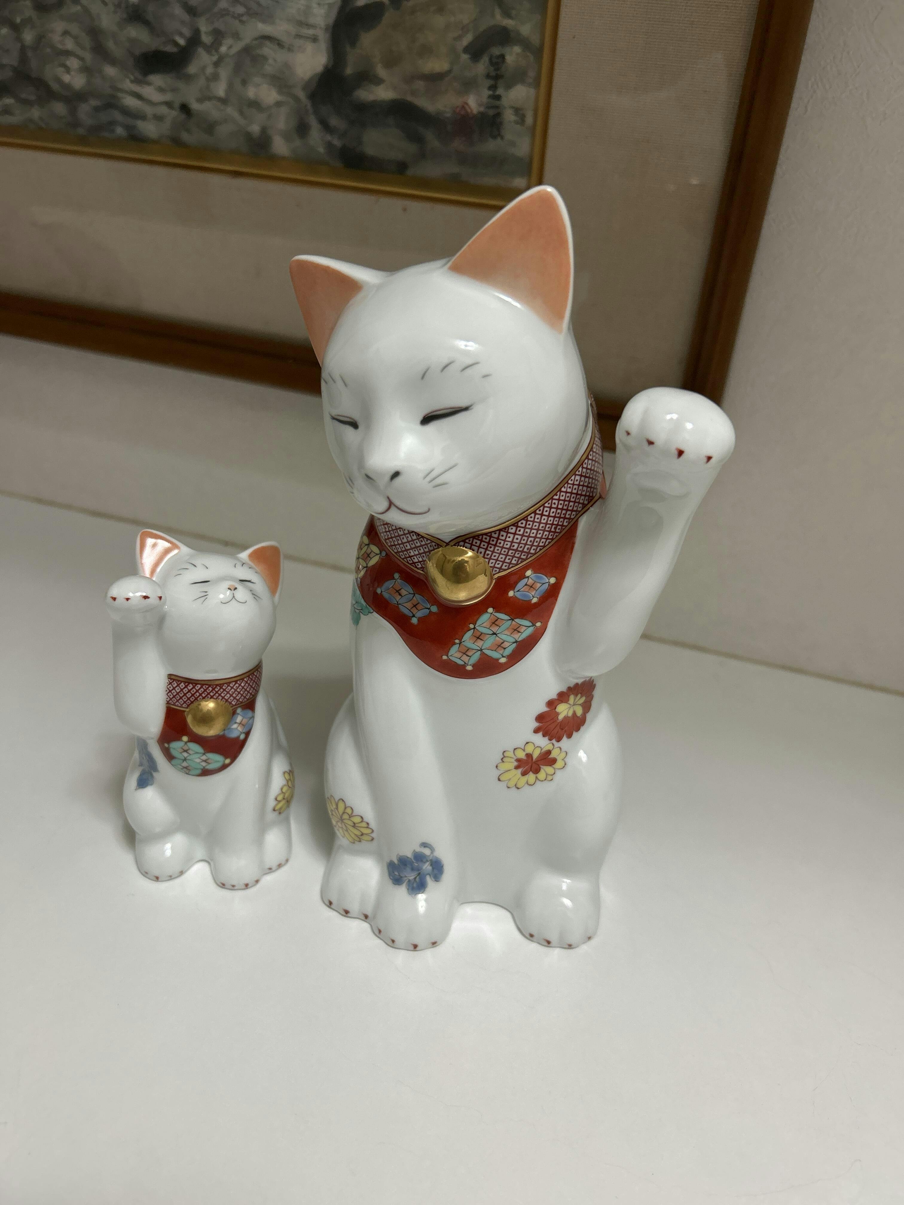 招福猫 miw - みゅう -【菊絵・子】｜有田焼なら賞美堂本店オンライン