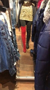 Lichidare stocuri - preturi extrem de mici 57 Cizme inalte peste genunchi cu toc Pixie Matte
