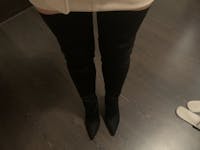 Lichidare stocuri - preturi extrem de mici 38 Cizme lungi pana la coapse tip sock boots cu toc