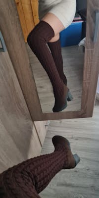 Lichidare stocuri - preturi extrem de mici 26 Cizme Tricotate Maro PullOver