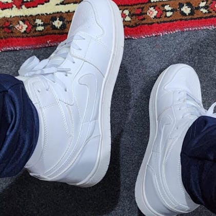 AJ-1 High All White Men's Classic Sneakers
