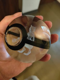 Pokémon Mewtwo Crystal Poké Ball 3D Laser Engraved Figurine | Color Changing LED Night Lamp |PVC| Collectible by ShoppingNest