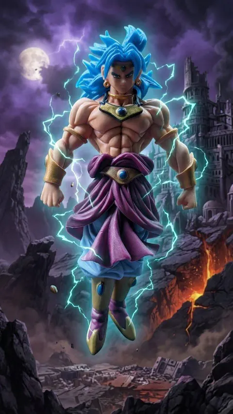 DBZ Legendary Super Saiyan Broly Blue Hair Edition Action Figure | | 20 cm