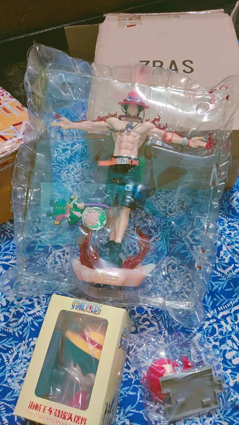 One Piece Portgas D. Ace Action Figure | Open Hand Pose | 28 cm | Lights