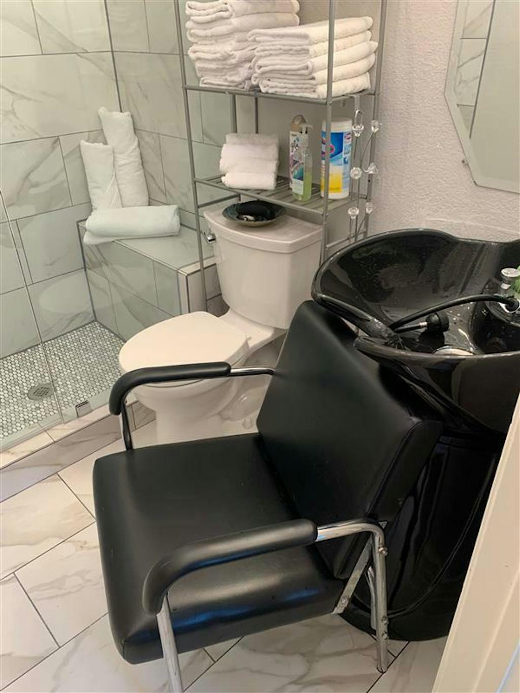 Freestanding Shampoo Bowl OLYMPIA Pedestal Shampoo Station SalonCity