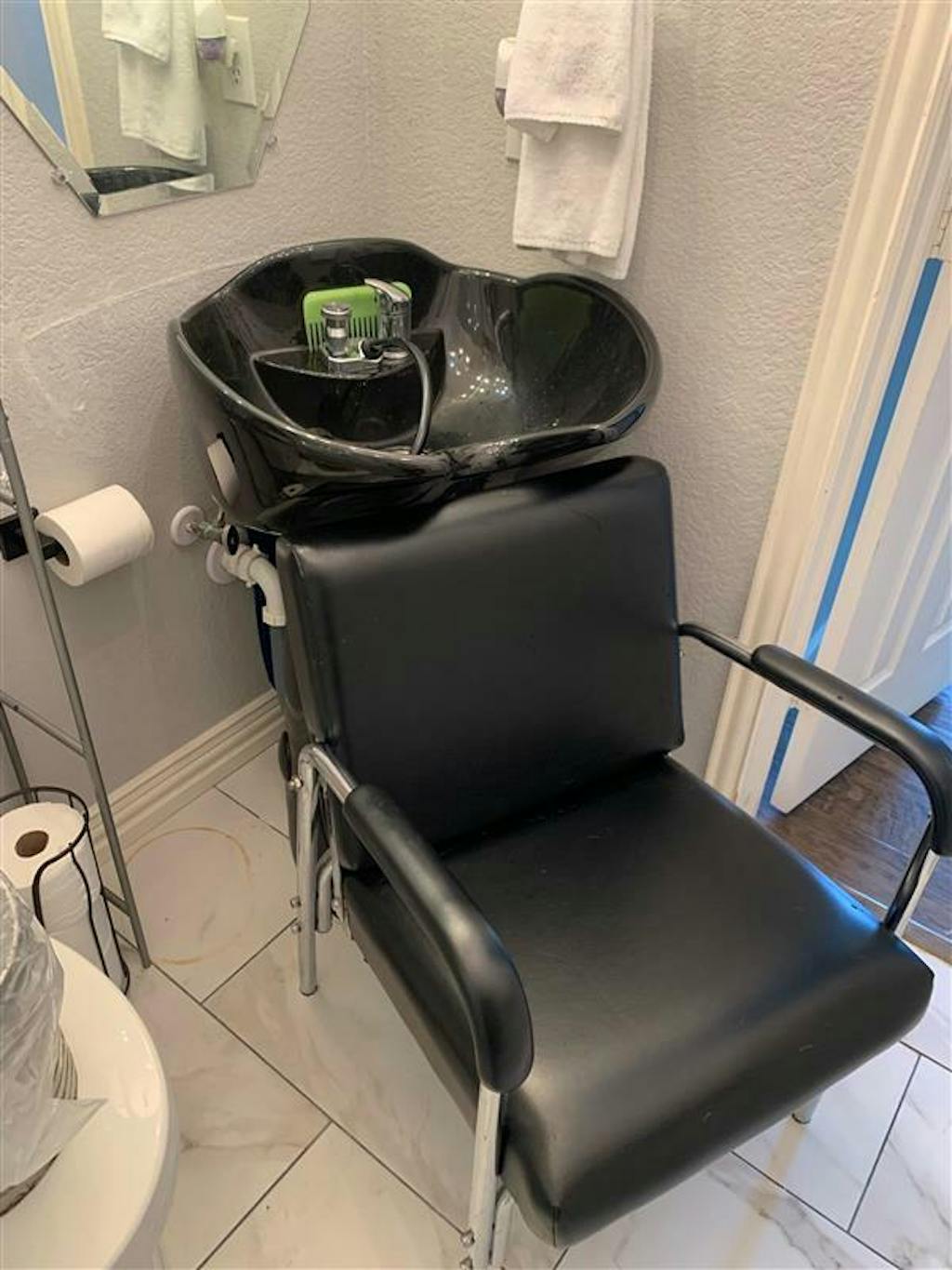 Freestanding Shampoo Bowl OLYMPIA Pedestal Shampoo Station SalonCity