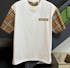 250218 New classic plaid patchwork T-shirts