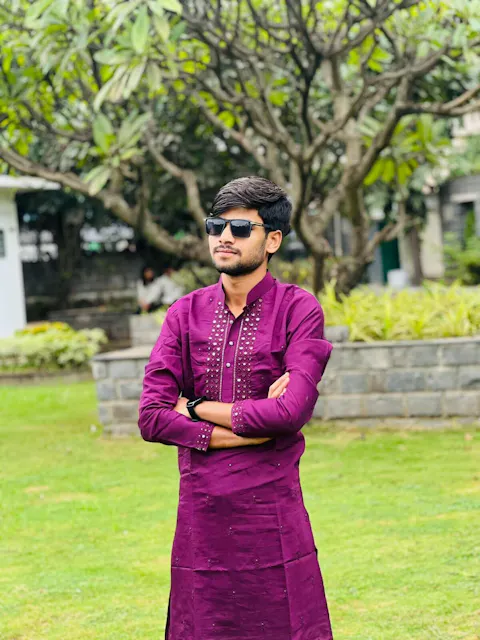 Silk Embroiderd Men's Kurta pyjama Set with Mirror Work