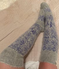 Women's Purple Dream Goat Wool Over-the-Knee Socks