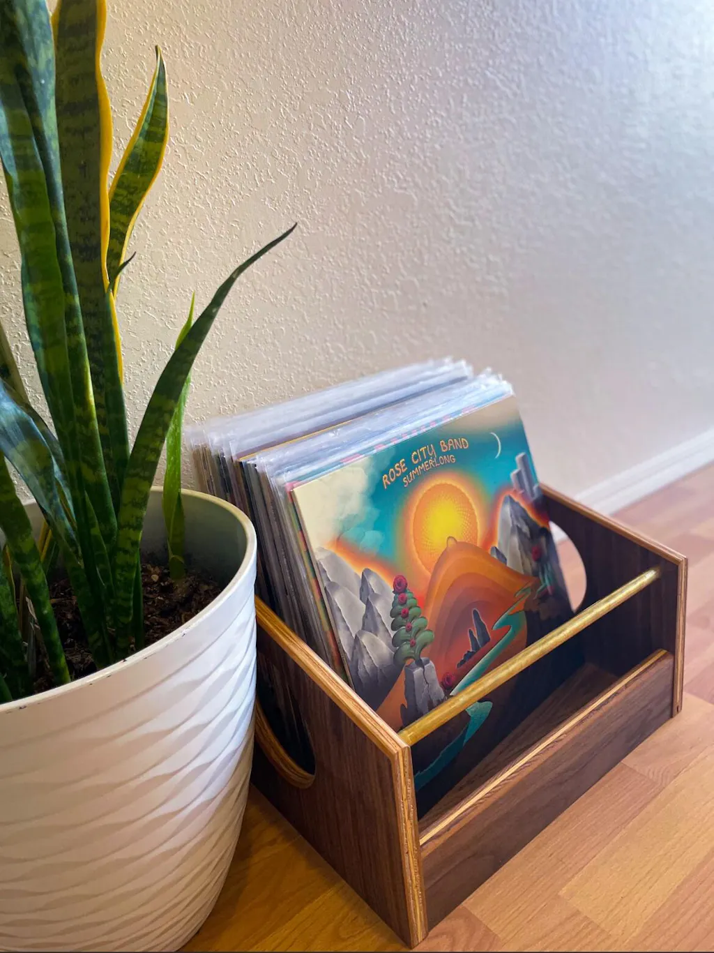 Walnut "Soundcheck" Vinyl Record Crate