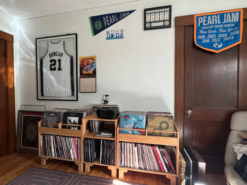 White Oak "Double Sidekick" Vinyl Record Storage Cabinet