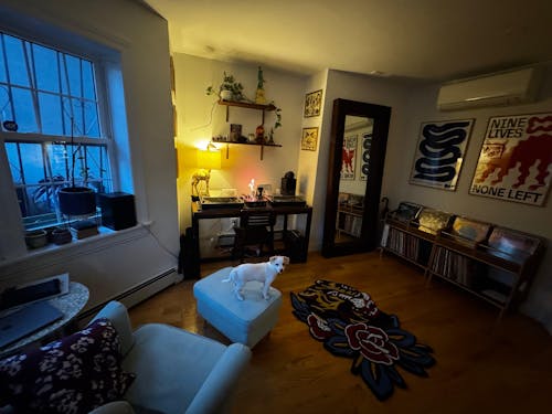 Walnut "Double Sidekick" Vinyl Record Storage Cabinet