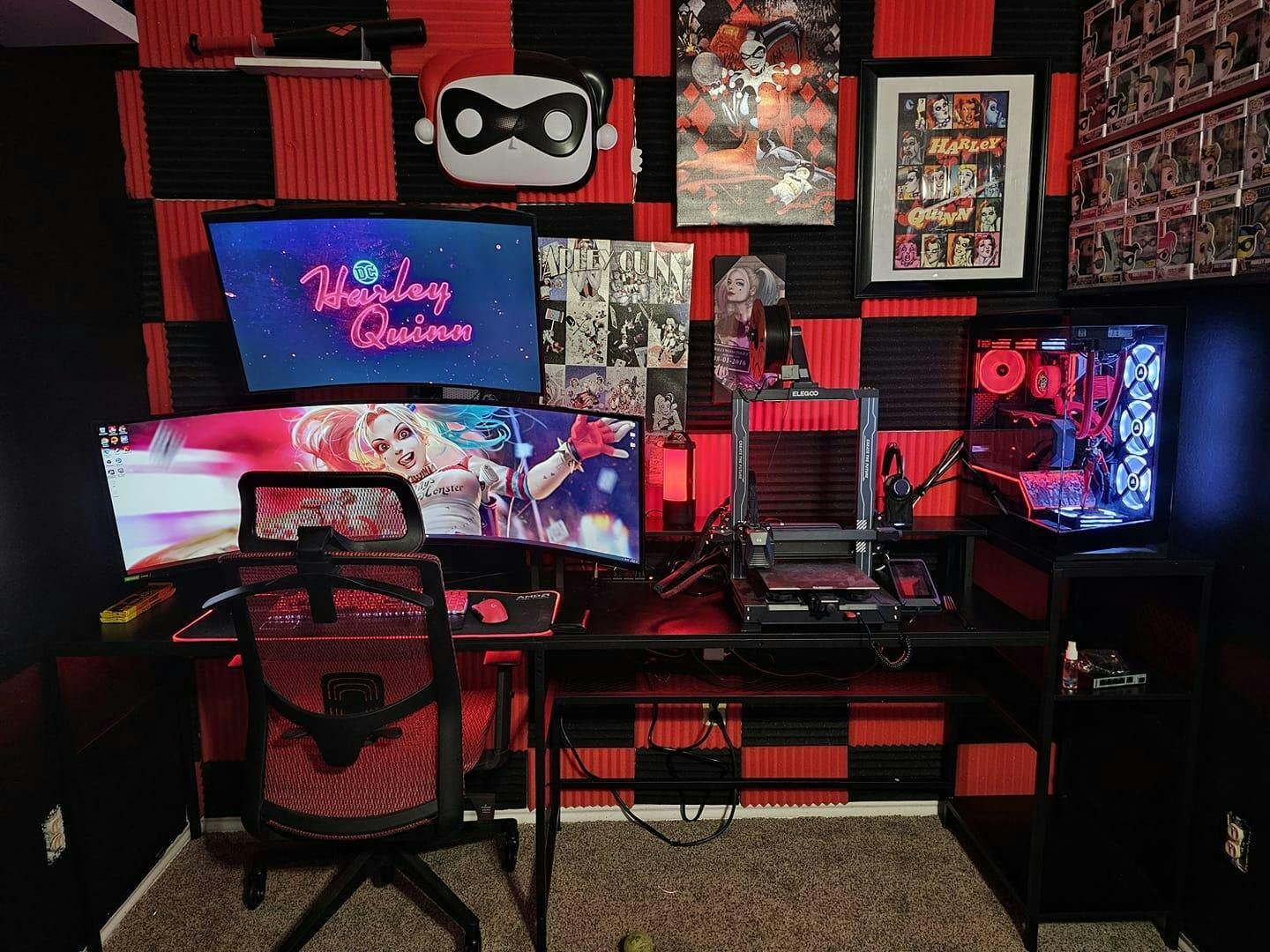 Sikaic L Shaped Reversible LED Gaming Desk Brown