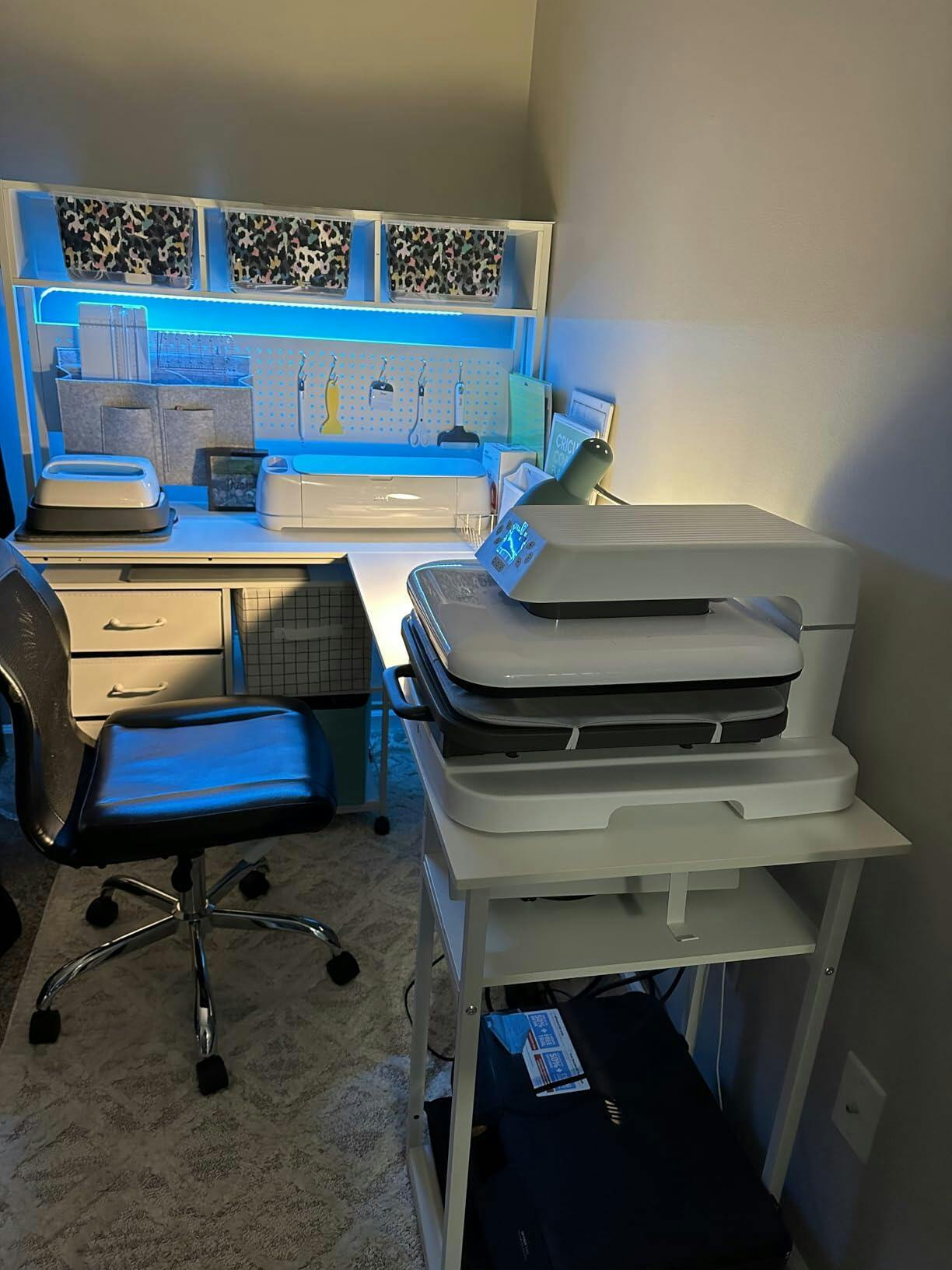 Sikaic L Shaped Reversible Gaming Desk White