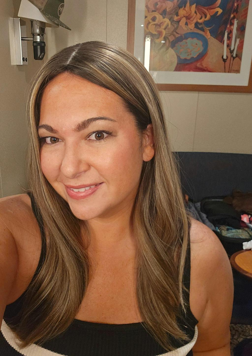 Lusta Silk Top Topper, "Dark Brown with Highlights" (R3452)