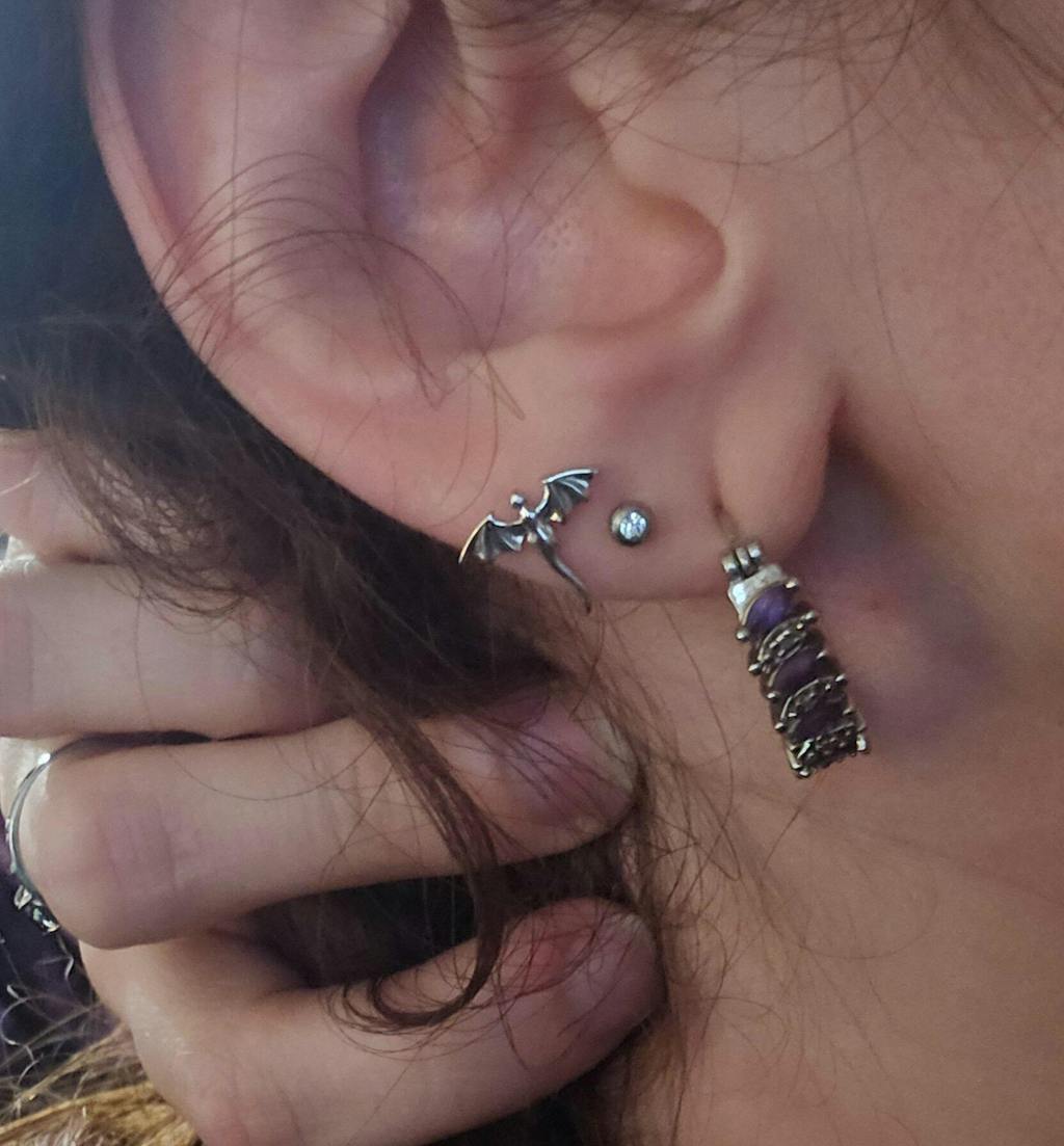 Extra Tiny Dragon  Flat Back/Screw Back/ Stud Earrings in Sterling Silver, Silver or Gold or Rose Gold, Sterling Silver Dragon Earrings