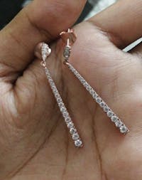 Chiara Silver Diamond Dangler Earrings