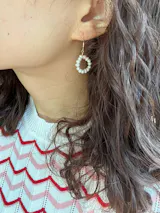 Pearl Circle Earring Dangle