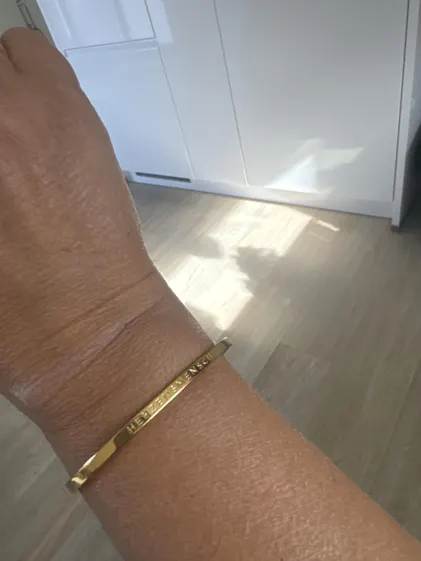 SIMPLE PLEDGE Infinite Love Bangle Women's Bracelet with Engraving in