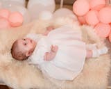 Rochie botez fetite Milla alba