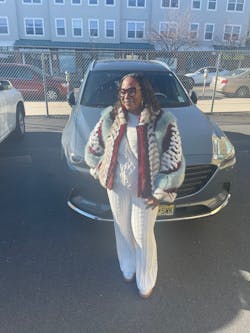Multicolor Patchwork Plush Coat