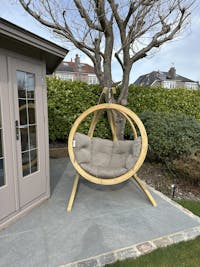 Globo Single Wooden Egg Chair Stand - Handcrafted