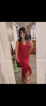 Royal Elegance Burgundy Ruffle Dress