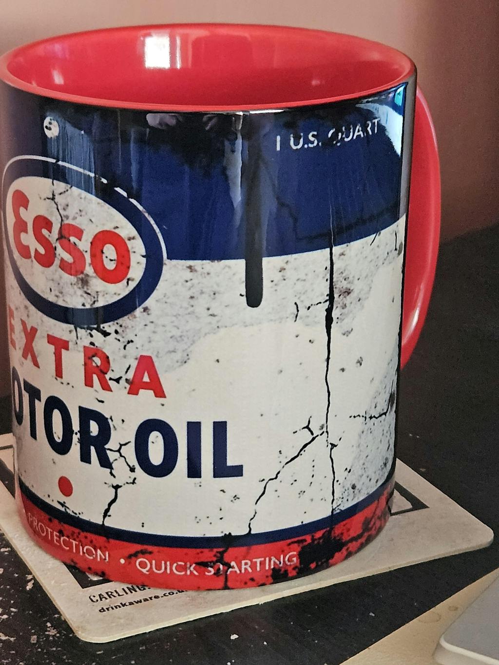 Esso Motor Oil Mug – Retro Garage Mug | Handmade Coffee Mug