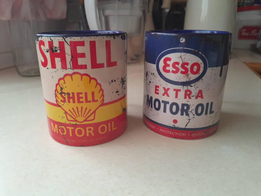 Esso Motor Oil Mug | Vintage Retro Garage Gift for Petrolheads