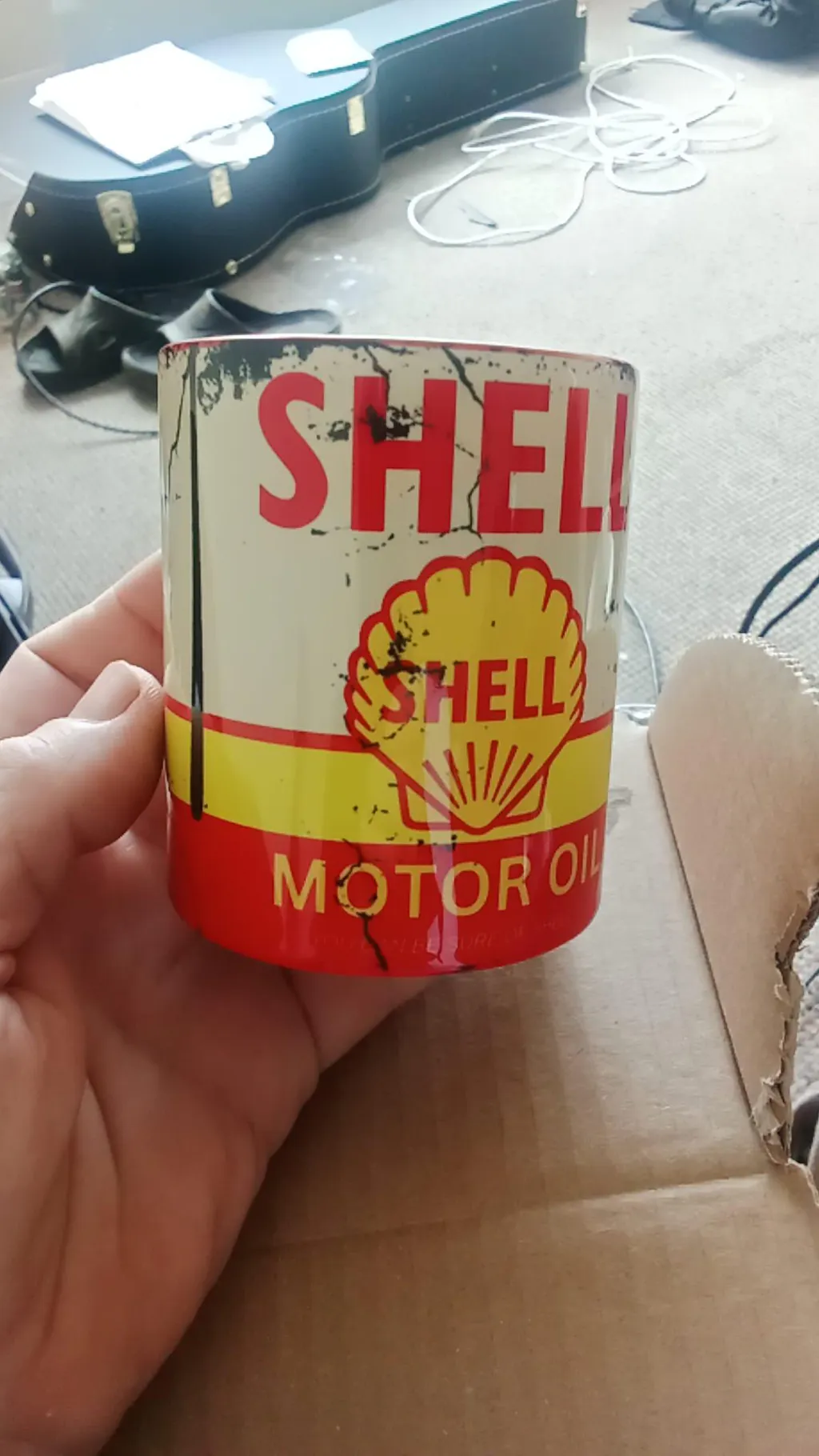Shell Motor Oil Mug – Vintage Petrol Can Gift