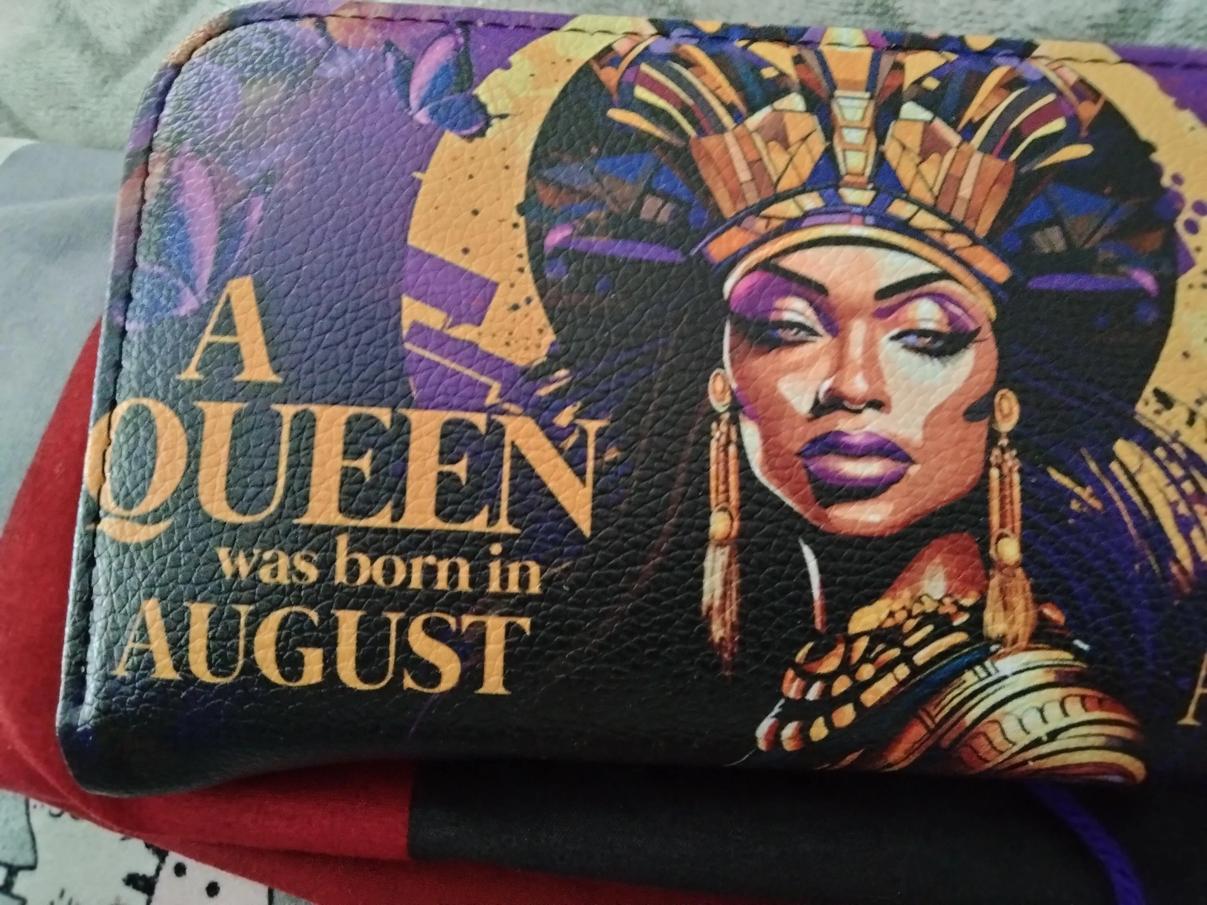 A Beautiful Queen - Personalized Purple Leather Handbag STB58 main image 0