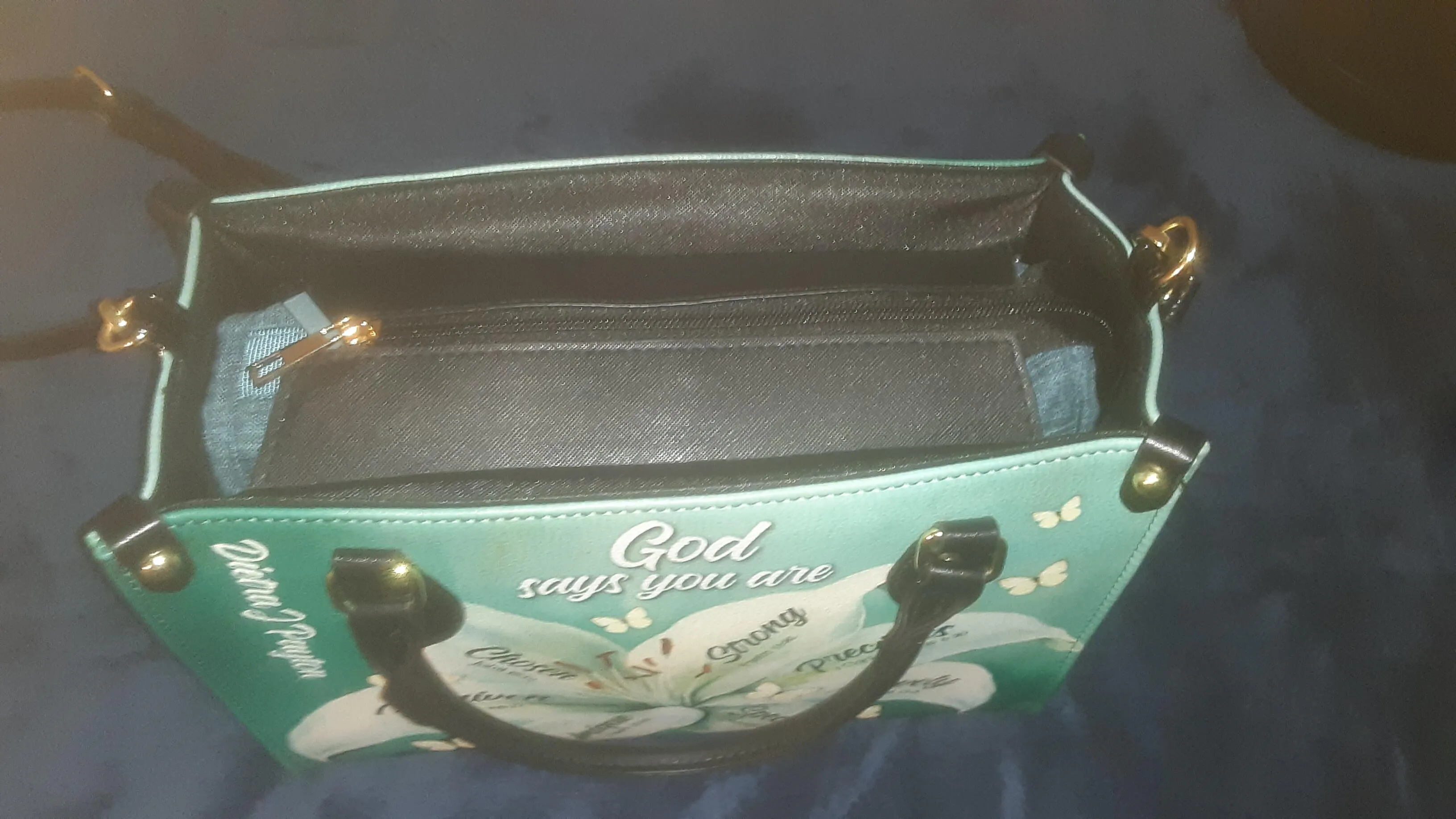 I Am The Storm - Bestie Personalized Custom Leather Handbag - Gift For Best Friends, BFF, Sisters