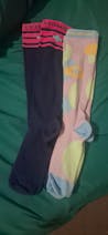 Navy/Pink High Top Compression Socks
