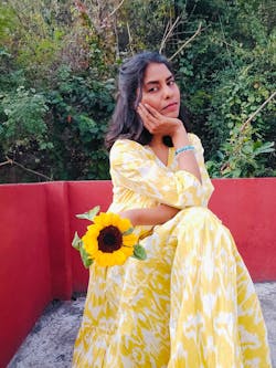 Lemonade Dream Ikat Maxi Dress