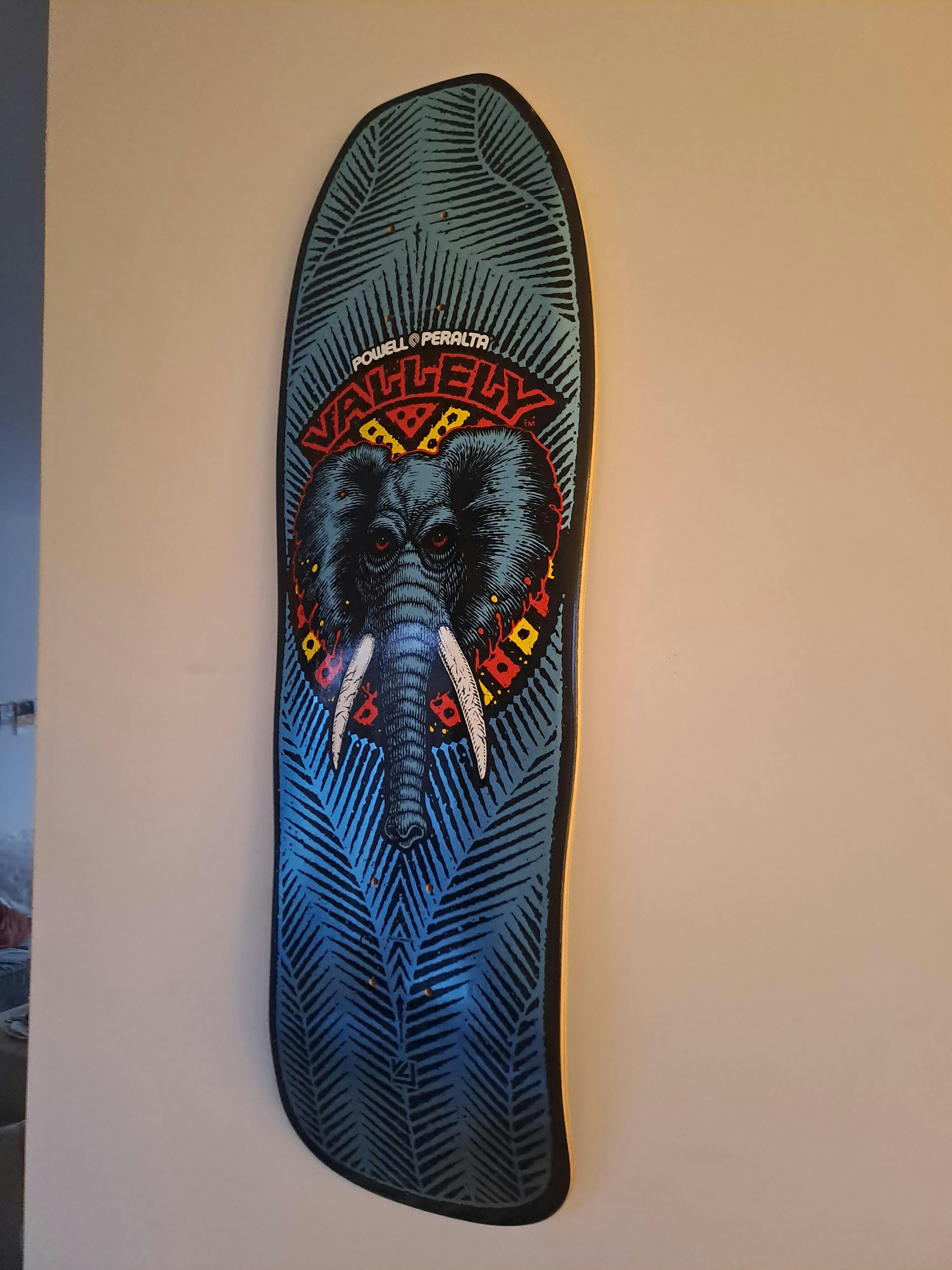 Powell Peralta Mike Vallely Elephant Reissue Skateboard Deck Blue