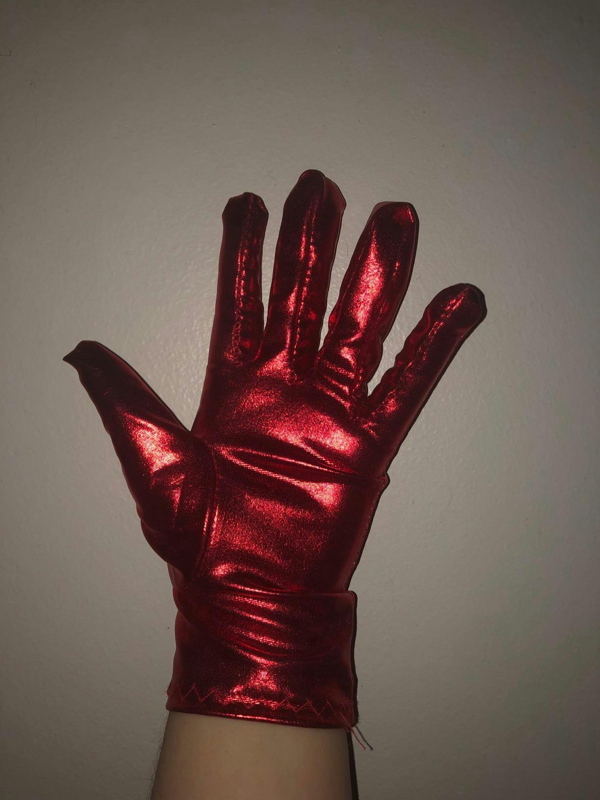 Red store superhero gloves