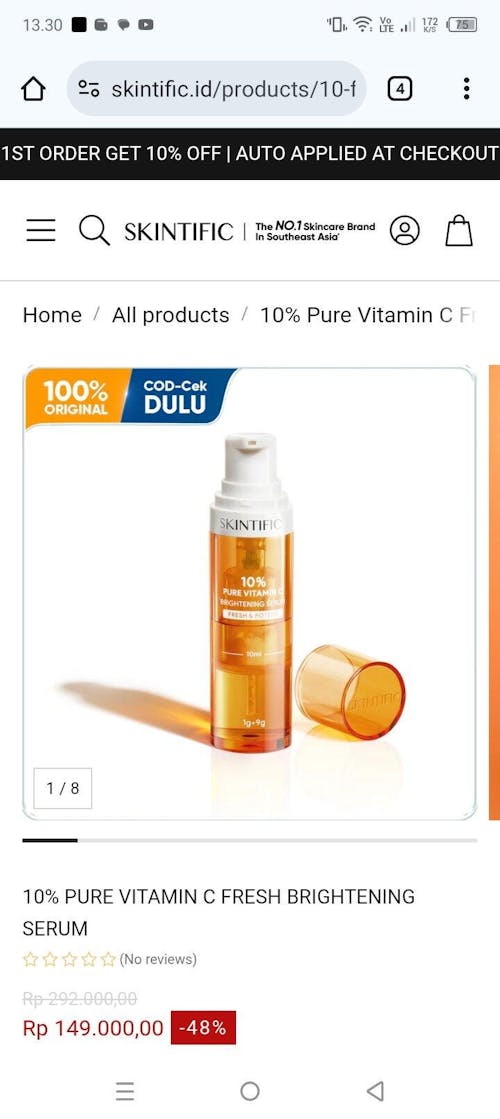 10% Pure Vitamin C Fresh Brightening Serum