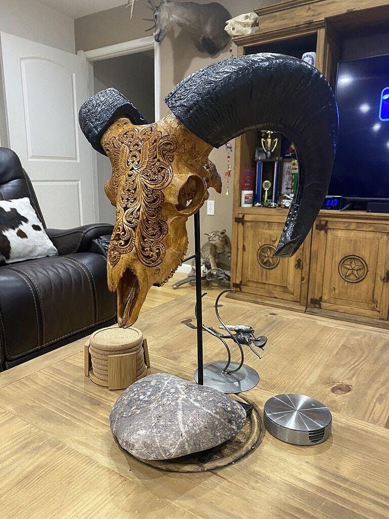 Ram Skulls - Metallic Stand – Skull Bliss