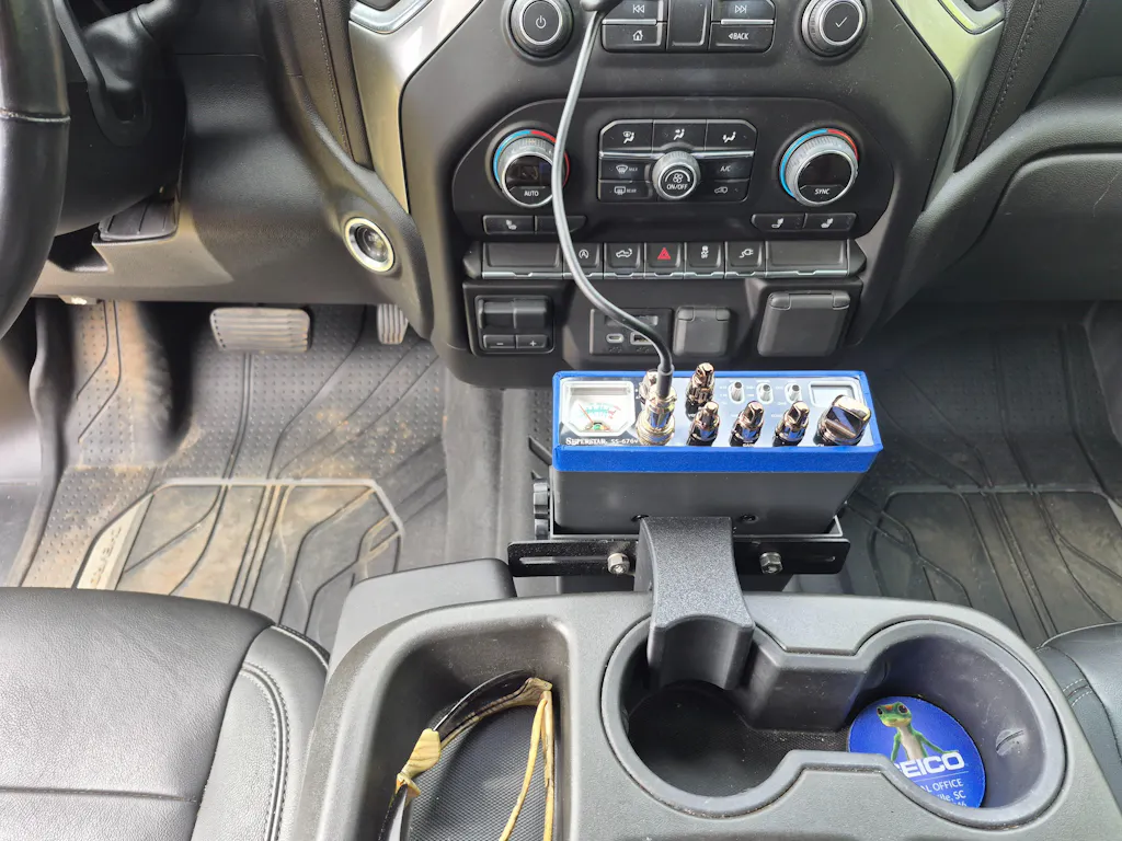 Radio Mount | 2019-2026 Silverado Sierra – Split Bench Seat With 2 Cup Holders