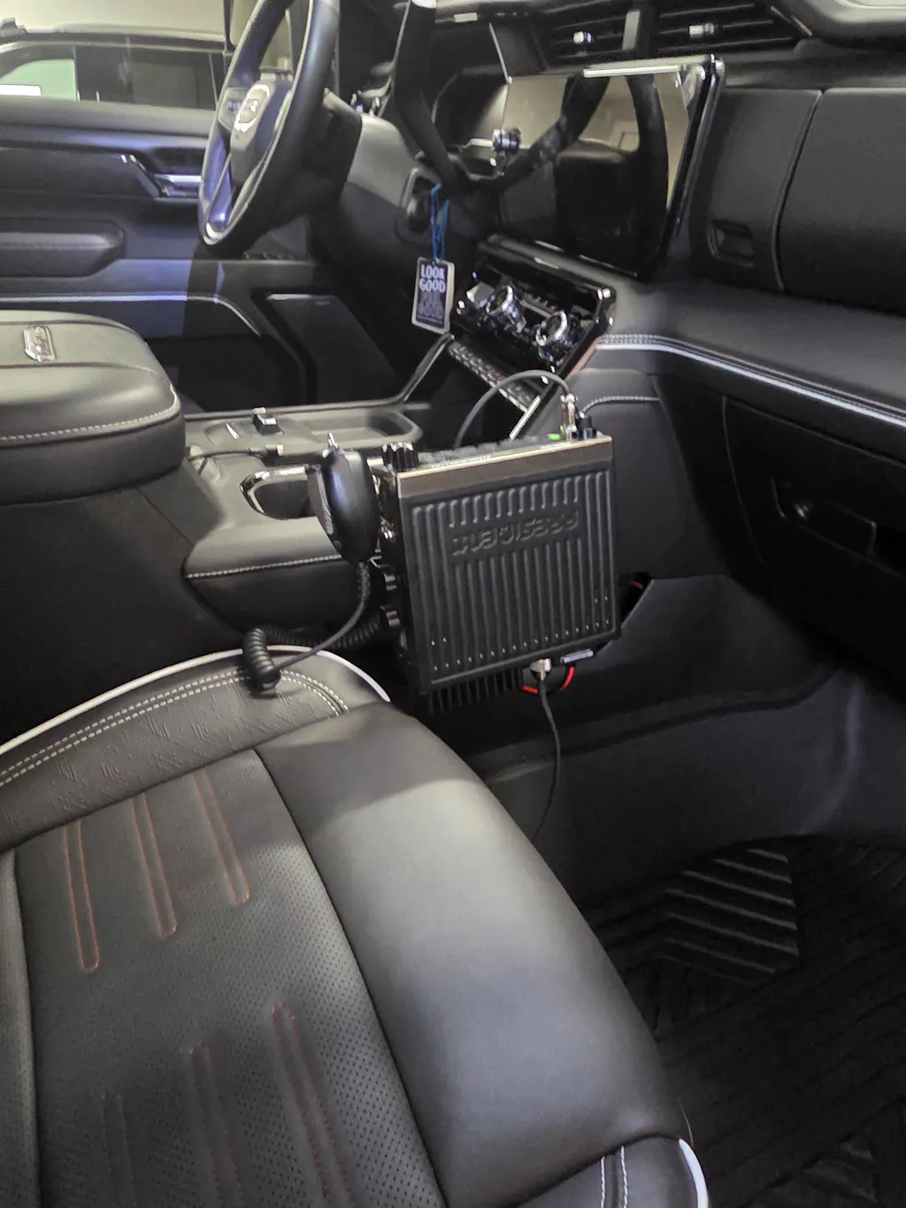Radio Mount | 2022-2026 GMC Sierra With Refreshed Full-Length Center Floor Console (Front to Back Cup Holders, Version 1)