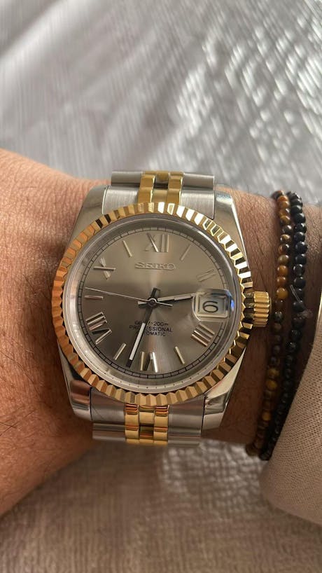 Mod Datejust Wimbledon Two-Tone Rose Gold Gray