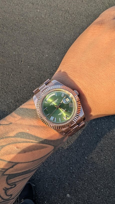 Mod Day-Date Rose Gold Green