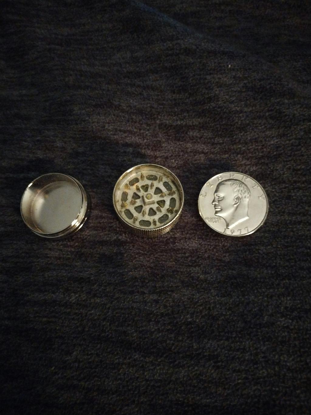 Silver Dollar Coin Grinder Metal Tobacco Herb Crusher 3 pieces