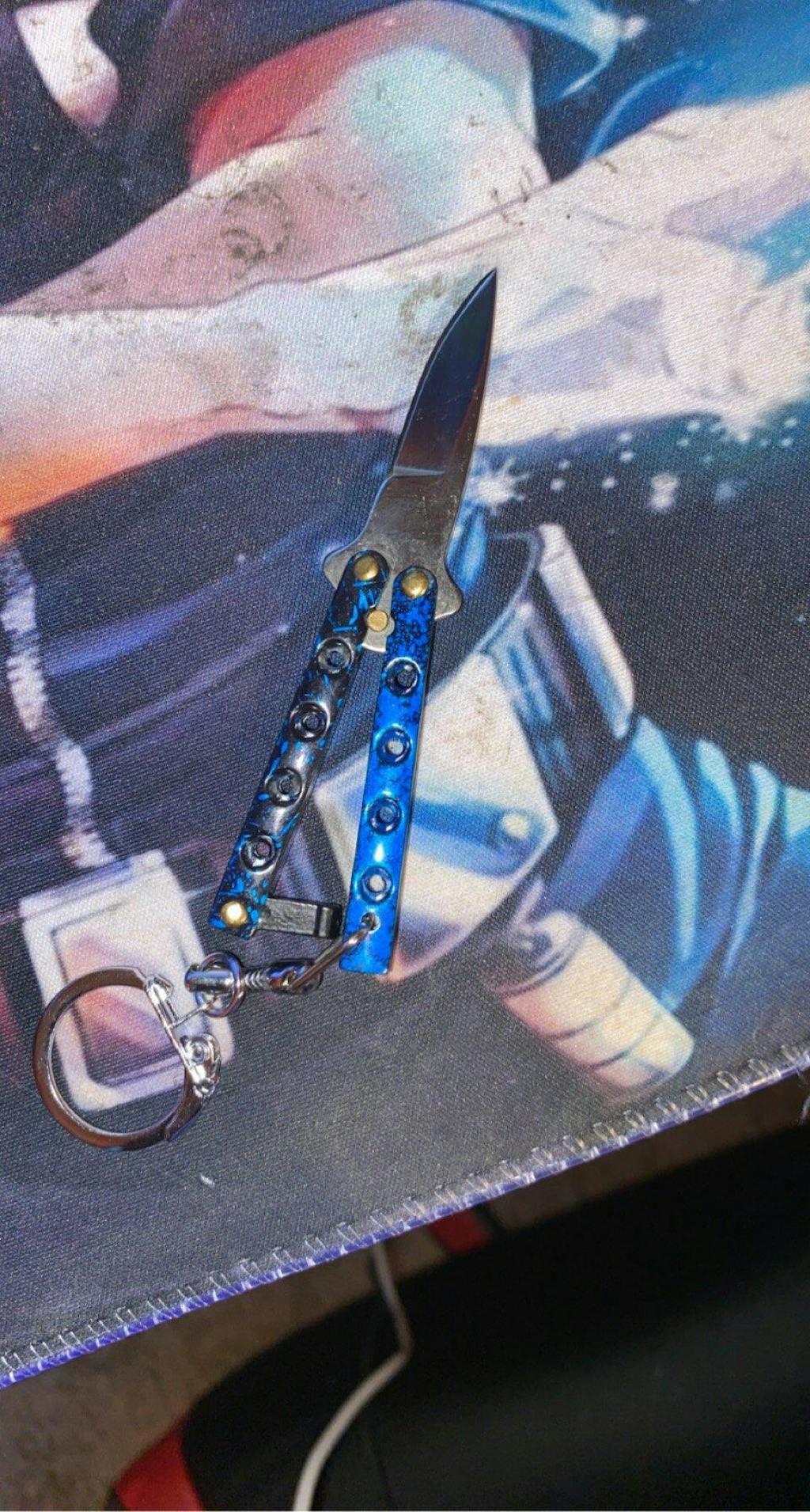 Quicky Keychain Butterfly Knife Mini Novelty Balisong 9 colors