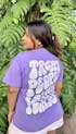Back Print Kindness Lilac Oversized Tshirt