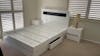 Infinity Bed Frame - Charcoal, Gloss White