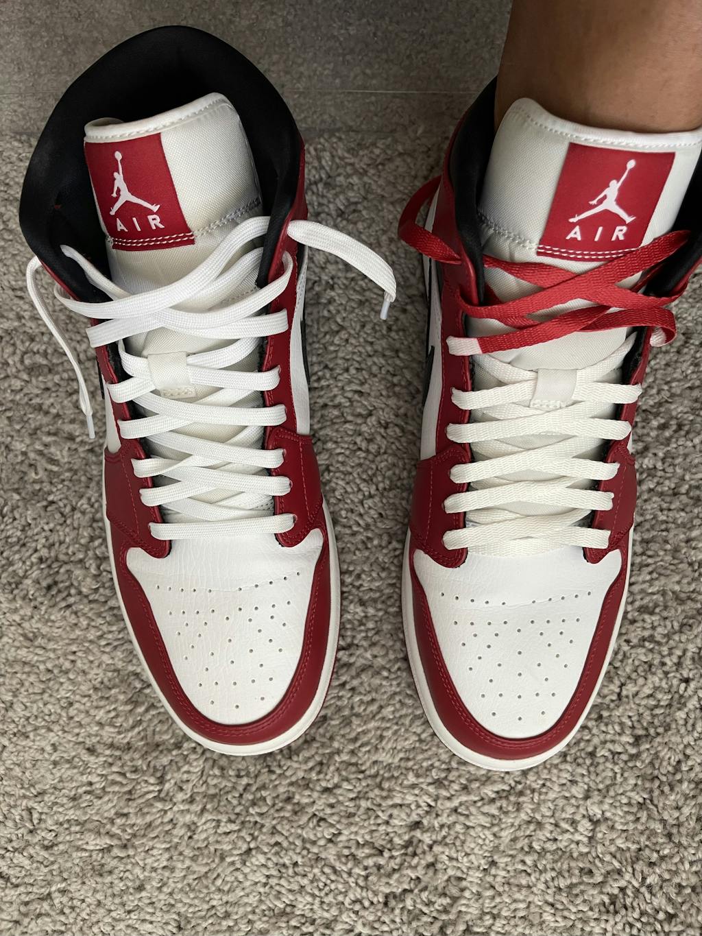 Jordan 1 Laces 2TONE Union Flat - AJ1 Fearless UNC Chicago Blue and Va - Slickies