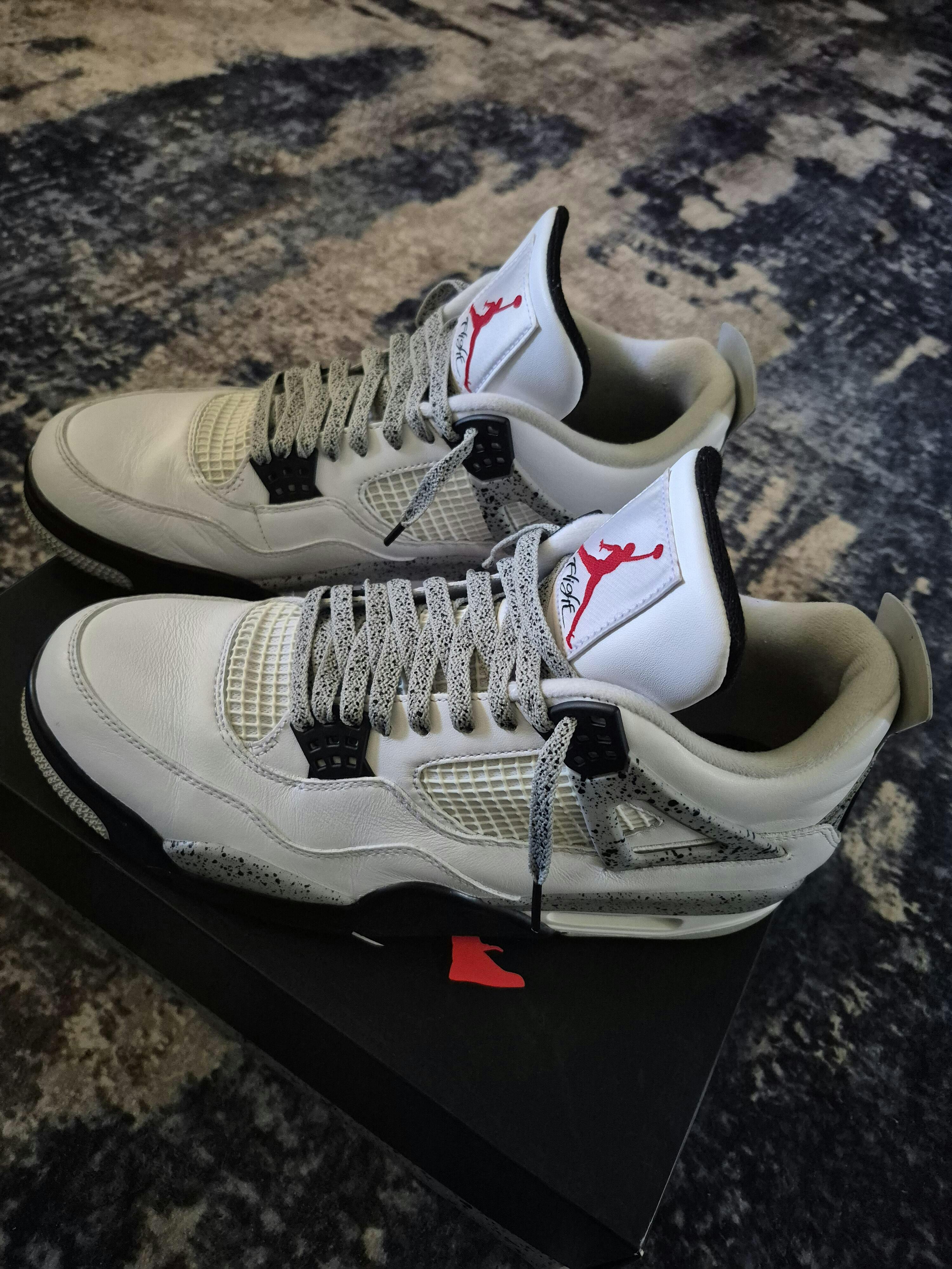 jordan 4 cement laces