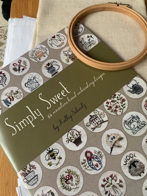 Simply Sweet 64 Miniature Hand Embroidery Designs Book by Kathy Schmitz